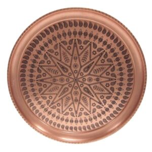 سینی پذیرایی مسی ایرانی اشکی سنتی چکش کاری شده