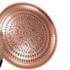 سینی پذیرایی مسی طرح اشکی - دیس هندسی استیلیزه حکاکی شده با دست