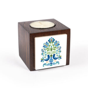 جاشمعی مکعبی چوبی ایرانی طرح پرنده (۲ عدد)