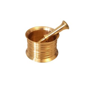 مجموعه هاون و دسته برنجی طرح سنتی ایرانی مهرآرا ۱