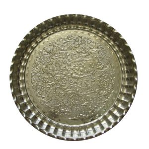 سینی پذیرایی مسی ایرانی طنین ۲ چکش‌کاری شده سنتی