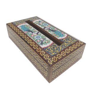 جلد جعبه دستباف چوبی ایرانی – خاتمکاری گلسار دوم