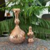 بطری مسی تزئینی دست‌ساز سودا چکش‌کاری شده