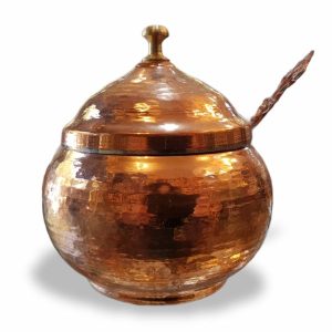 کوزه مسی دست‌ساز – ایده‌آل برای مرتب کردن آشپزخانه با قاشق