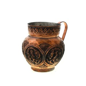 پارچ مسی سنتی ایرانی چکش کاری شده تابان