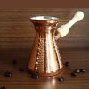 قهوه جوش ترک مسی دست ساز - ایبریک کلاسیک طرح آنتیک, مدل کیا