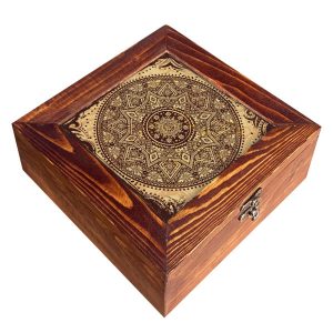 جعبه چای با جداکننده – طرح ماندالا