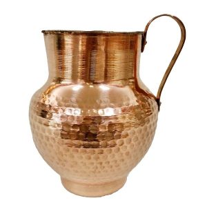 پارچ مسی سنتی ایرانی طرح آسمان چکش کاری شده