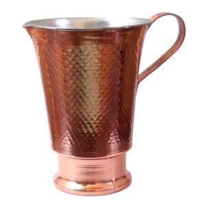 پارچ مسی سنتی ایرانی طرح باران چکش کاری شده