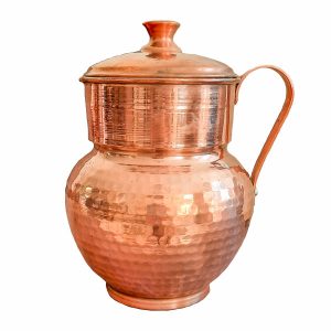 پارچ مسی سنتی ایرانی طرح فهیمی چکش کاری شده