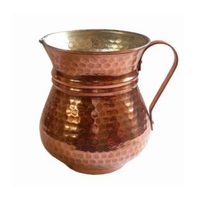 پارچ مسی سنتی ایرانی طرح کارا چکش کاری شده