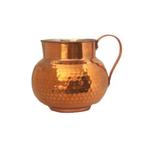 پارچ مسی سنتی ایرانی طرح کیانا چکش‌کاری شده