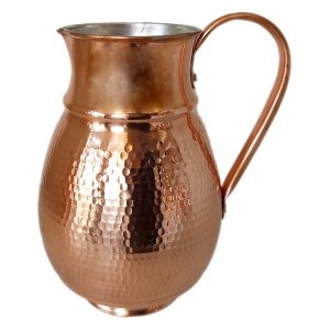 پارچ مسی سنتی ایرانی، لاتون چکش‌کاری شده