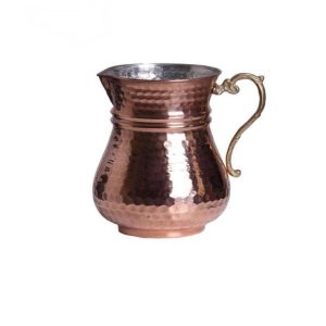 پارچ مسی سنتی ایرانی طرح ماه چکش کاری شده