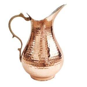 پارچ مسی سنتی ایرانی طرح صفوی چکش کاری شده