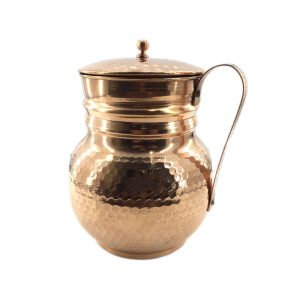 پارچ مسی سنتی ایرانی طرح سیلوا چکش کاری شده