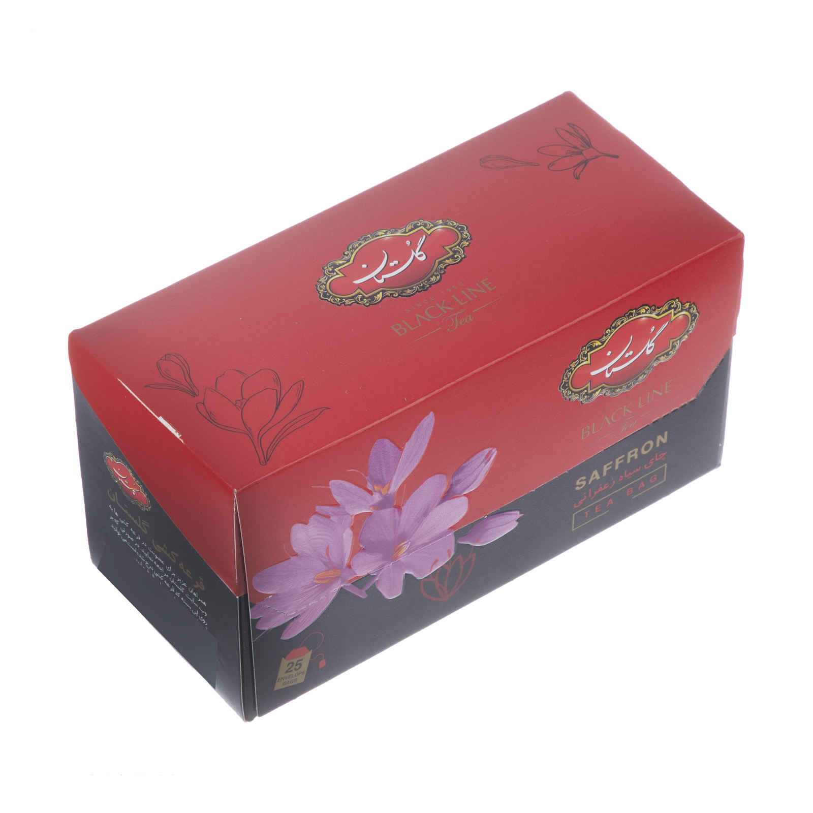چای سیاه زعفرانی گلستان (بسته ۸ عددی)