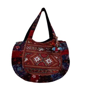 کیف دستی سنتی با گلدوزی بلوچی مدل آوا