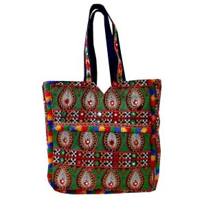 کیف دستی سنتی با گلدوزی بلوچی مدل لانا