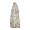 لباس مسلمین با طرح گل نارنجی – چادر سرتاسری پوشیده