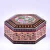 جعبه جواهرات چوبی دست ساز با طرح خاتم ایرانی – آراد