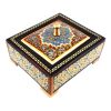 جعبه جواهرات چوبی دست ساز با طرح خاتم ایرانی – سعید آرا