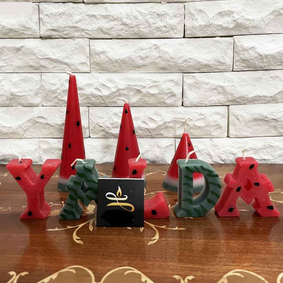شمع قرمز – جلوه‌ای پر جنب و جوش، مناسب برای شب یلدا (8 عدد)
