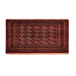 فرش دستباف خراسان طرح خشتی بخارا – پشم قرمز