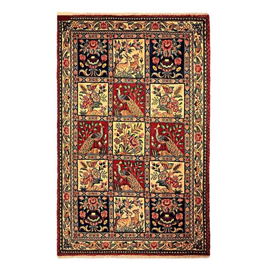 فرش دستباف بختیاری طرح خشتی – پشم کرم
