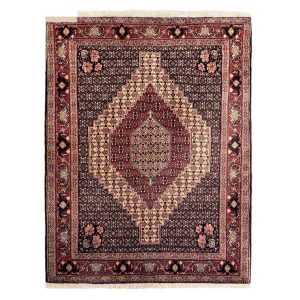 فرش دستباف کردستان طرح ماهی (هراتی) – پشم قهوه‌ای