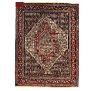 فرش دستباف کردستان طرح ماهی (هراتی) – پشم قرمز