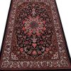 فرش دستباف بیجار (طرح قاجار) طرح ترنج - ابریشم و پشم مشکی