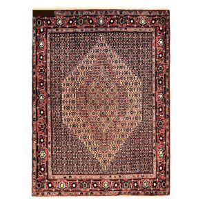 فرش دستباف کردستان طرح ماهی (هراتی) – پشم قهوه‌ای