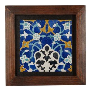 کاشی سرامیکی قاب‌دار ایرانی دکوراتیو – طلایی