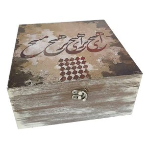 جعبه چوبی برای هدیه با طرح الهام گرفته از هنر ایرانی
