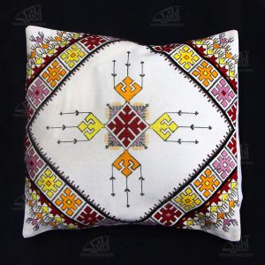 روکش کوسن گلدوزی شده – طرح  سفید
