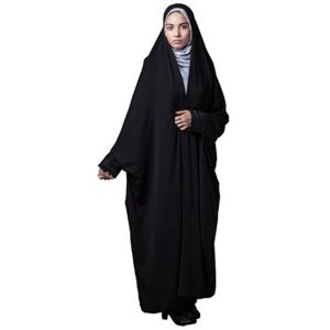 چادر مشکی عربی اسلامی، حجاب آستین‌دار برای زنان و نمازگزاران – ویرا