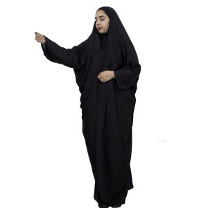 چادر مشکی عربی اسلامی، عبا، حجاب آستین‌دار برای زنان و نمازگزاران – ژوزت