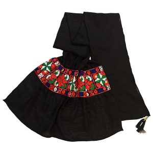 شال زنانه بلوچی دوزی شده مشکی