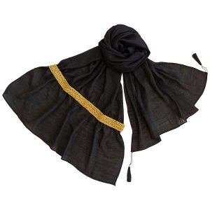 شال زنانه بلوچی دوزی شده مشکی