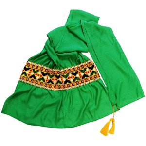 شال زنانه بلوچی دوزی شده سبز