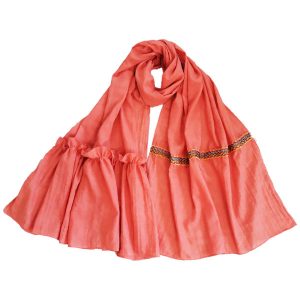 شال زنانه سوزن دوزی بلوچی صورتی