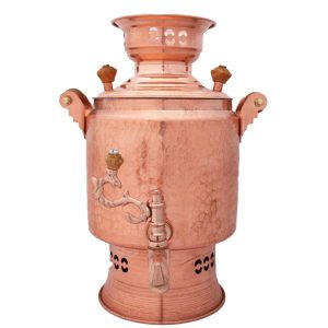 سماور مسی ایرانی طرح سنتی ۲.۵ و ۴ لیتری