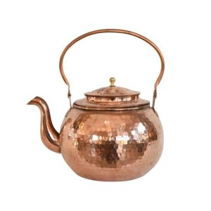 کتری مسی ایرانی بادوام، سنتی، چکش‌کاری شده، تینا