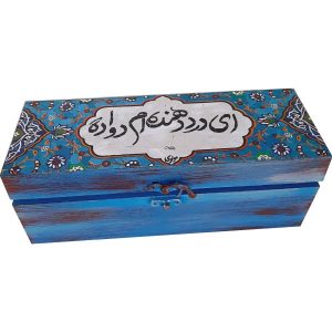 جعبه چوبی برای هدیه با طرح الهام گرفته از هنر ایرانی