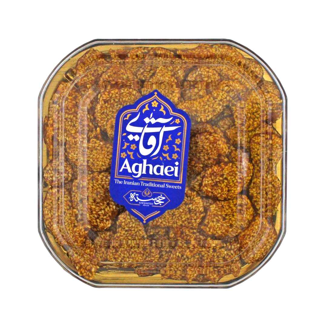 سوهان عسلی – کنجد سنتی ایرانی با زعفران و گلاب تافی (۲ بسته)