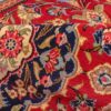 کناره دستباف قم (طرح نفس) طرح ترنج - پشم کرک قرمز
