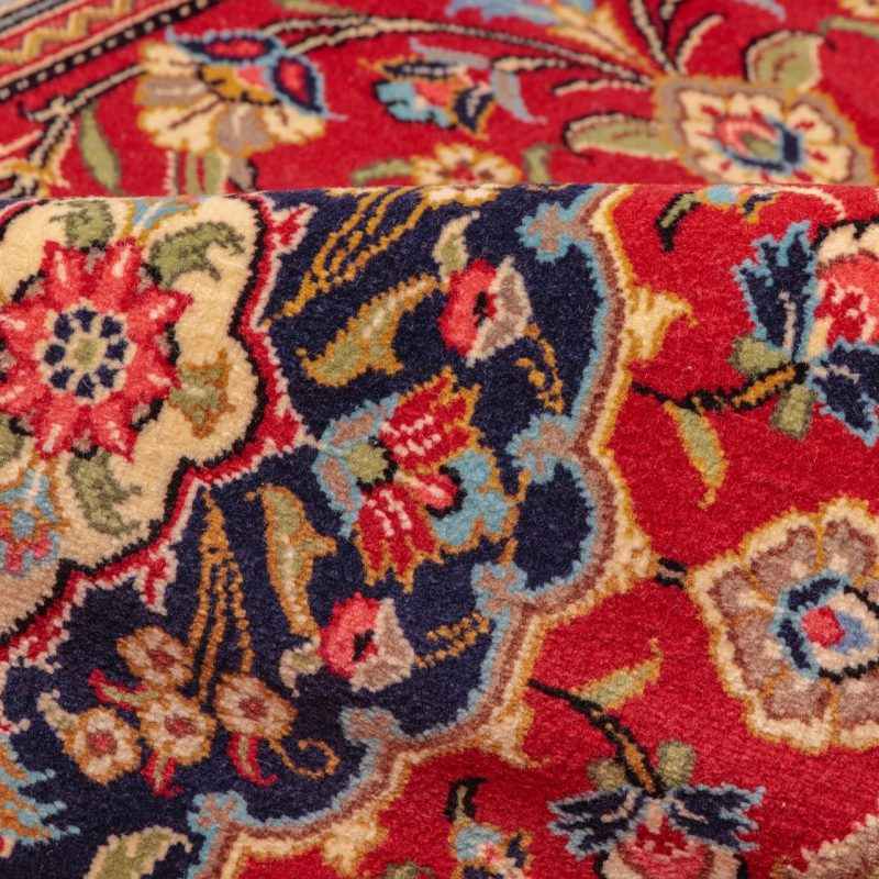 کناره دستباف قم (طرح نفس) طرح ترنج – پشم کرک قرمز