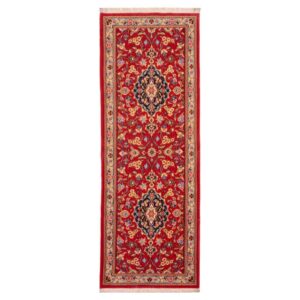 کناره دستباف قم (طرح نفس) طرح ترنج – پشم کرک قرمز