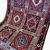 کناره دستباف بختیاری (طرح آتیلا) طرح خشتی - پشم قرمز